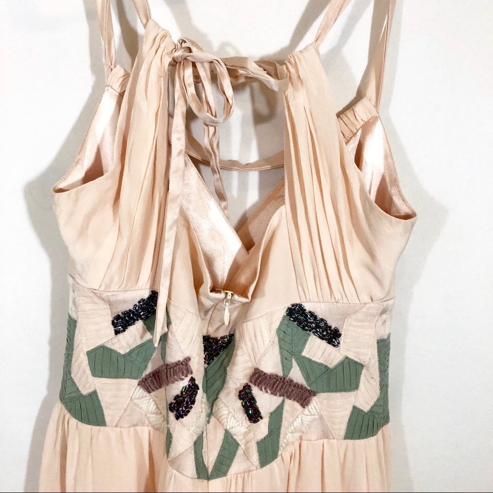 MARCIANO BEADED EMPIRE WAIST STRAPPY MINI DRESS - Picture 5 of 6
